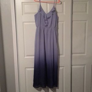 Blue ombré maxi dress